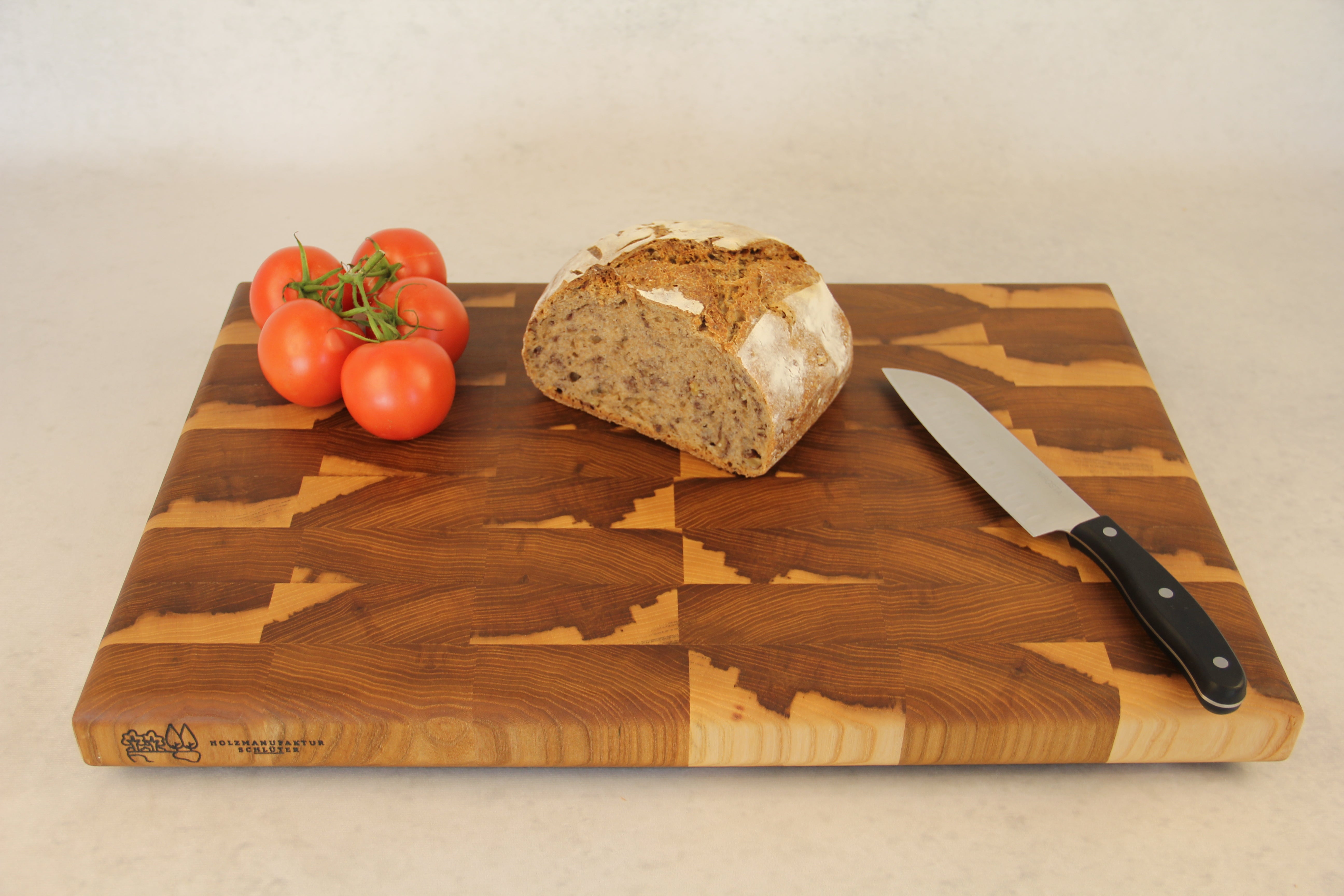 Rüster Stirnholz Schneidebrett
